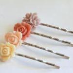 Flower Bobby Pins: Nude Colors